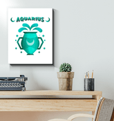 Aquarius Wrapped Canvas 16x20 | Zodiac Series 2 - Beyond T-shirts